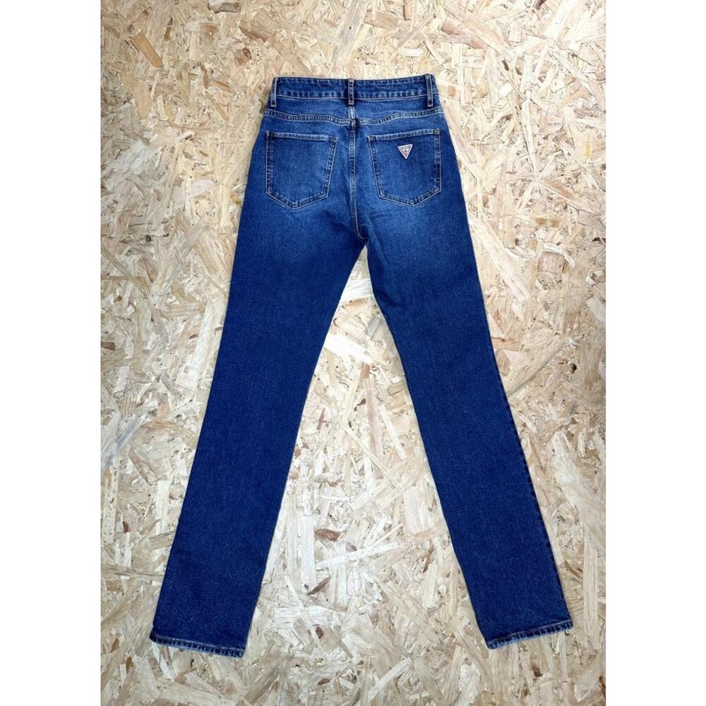 Guess Slim Straight Jeans Womens Size 26 Blue Denim High Rise Stretch - Picture 9 of 14